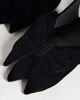 ASOS DESIGN ASOS DESIGN Shine slingback bow detail mid heeled shoes in black velvet - 3