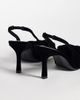 ASOS DESIGN ASOS DESIGN Shine slingback bow detail mid heeled shoes in black velvet - 4