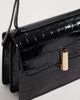 ASOS DESIGN ASOS DESIGN shiny croc crossbody bag in black - 3