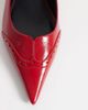 ASOS DESIGN ASOS DESIGN Shirley brogue detailed kitten heeled shoes in red - 2