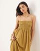 ASOS DESIGN ASOS DESIGN shirred bust cotton sateen maxi dress in moss-Green - 2