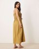 ASOS DESIGN ASOS DESIGN shirred bust cotton sateen maxi dress in moss-Green - 4