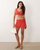 ASOS DESIGN ASOS DESIGN shirred mesh mini skirt in pink - part of a set - 1