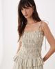 ASOS DESIGN ASOS DESIGN shirred peplum jumpsuit in neutral stripe - 3