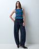 ASOS DESIGN ASOS DESIGN Shirred waist denim top-Blue - 2