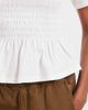 ASOS DESIGN ASOS DESIGN shirred waist detail tee in cream-White - 2