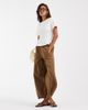 ASOS DESIGN ASOS DESIGN shirred waist detail tee in cream-White - 3