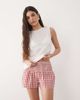 ASOS DESIGN ASOS DESIGN shirred waist pull on short in red gingham - 3