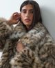 ASOS DESIGN ASOS DESIGN short collared faux fur jacket in leopard animal-Brown - 3