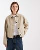 ASOS DESIGN ASOS DESIGN short cotton Harrington jacket in stone-Neutral - 1
