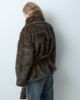 ASOS DESIGN ASOS DESIGN short faux fur funnel neck coat in mid brown - 4