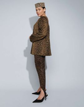 ASOS DESIGN ASOS DESIGN short formal collarless jacket in pony skin-Brown