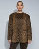 ASOS DESIGN ASOS DESIGN short formal collarless jacket in pony skin-Brown - 2
