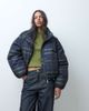ASOS DESIGN ASOS DESIGN short funnel neck puffer jacket in dark check-Black - 1