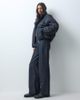 ASOS DESIGN ASOS DESIGN short funnel neck puffer jacket in dark check-Black - 2