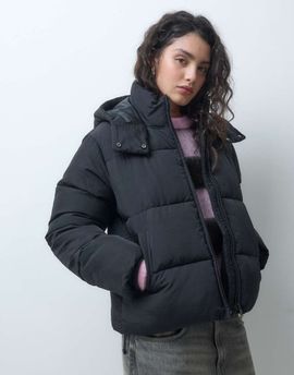 ASOS DESIGN ASOS DESIGN short hooded puffer jacket in black