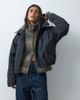 ASOS DESIGN ASOS DESIGN short hooded rain coat with borg liner in black - 1