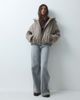 ASOS DESIGN ASOS DESIGN short hooded rain coat with borg liner in neutral - 2