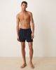 ASOS DESIGN ASOS DESIGN short length seersucker swim shorts in navy - 2