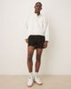 ASOS DESIGN ASOS DESIGN short length slim denim shorts with pleats in black - 1