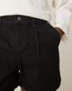 ASOS DESIGN ASOS DESIGN short length slim denim shorts with pleats in black - 3