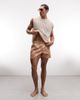 ASOS DESIGN ASOS DESIGN short length swim shorts with floral print in orange - 2
