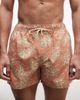 ASOS DESIGN ASOS DESIGN short length swim shorts with floral print in orange - 4