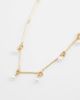 ASOS DESIGN ASOS DESIGN short necklace with faux-pearl drops in gold tone - 4