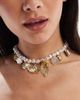 ASOS DESIGN ASOS DESIGN short necklace with faux pearl and charm detail-Gold - 1