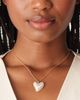 ASOS DESIGN ASOS DESIGN short necklace with faux pearl heart in gold tone - 1