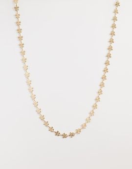 ASOS DESIGN ASOS DESIGN short necklace with mini flower detail in gold tone