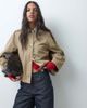 ASOS DESIGN ASOS DESIGN short pleat detail trench coat with plaid liner in dark stone-Neutral - 1