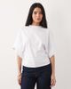 ASOS DESIGN ASOS DESIGN short sleeve batwing cinched waist top in white - 1