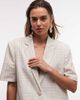 ASOS DESIGN ASOS DESIGN short sleeve blazer in beige plaid - part of a set-Neutral - 3