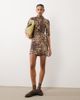 ASOS DESIGN ASOS DESIGN short sleeve mini dress in leopard print-Multi - 3