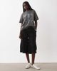 ASOS DESIGN ASOS DESIGN short sleeve oversized graphic top with skeleton in washed charcoal-Gray - 2