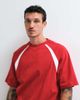 ASOS DESIGN ASOS DESIGN short sleeve oversized tee with panel detail-Red - 4