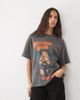 ASOS DESIGN ASOS DESIGN short sleeve oversized with Witching Hour graphic top in washed charcoal-Gray - 1