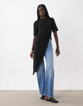 ASOS DESIGN ASOS DESIGN short sleeve with aysm top in black