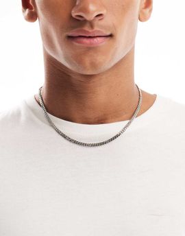 ASOS DESIGN ASOS DESIGN short slim 4mm neck chain in silver