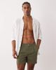 ASOS DESIGN ASOS DESIGN shorter length shorts with pleats in khaki green - 1