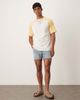 ASOS DESIGN ASOS DESIGN shorter length slim denim shorts with rip detail in light wash blue - 1