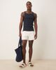 ASOS DESIGN ASOS DESIGN shorter length slim denim shorts with rip detail in white - 1