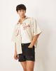 ASOS DESIGN ASOS DESIGN shorter length straight fit denim shorts with rip detail in black wash - 3