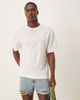 ASOS DESIGN ASOS DESIGN shorter length straight fit denim shorts with rip detail in light wash blue - 2