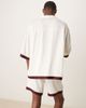 ASOS DESIGN ASOS DESIGN shorts in mid length with border print in beige - part of a set-Neutral - 2