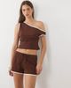 ASOS DESIGN ASOS DESIGN shorts with contrast trim in brown - part of a set - 2