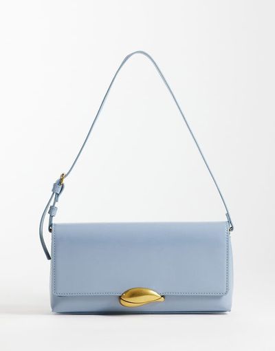 ASOS DESIGN ASOS DESIGN shoulder bag with gold hardware in light blue
