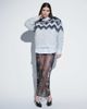 ASOS DESIGN ASOS DESIGN shoulder pad brushed fair isle sweater in gray - 3