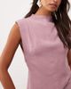 ASOS DESIGN ASOS DESIGN shoulder pad column maxi dress with cut out side in pink - 3